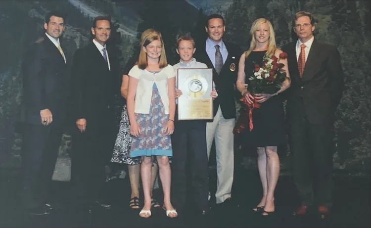 The Walters family receiving the award together in 2007